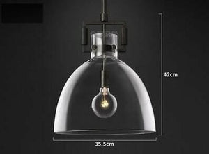 Sverre - Minimalist Industrial Glass Pendant Lamp