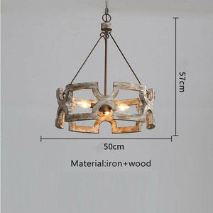 Tessa - Rural French Wooden Pendant Lamp