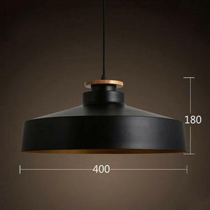 Tizia - Contrast Metal & Wood Pendant Lights