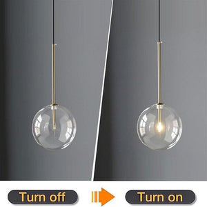 Venus - Pendant Lamp with Spherical Light-Transmitting Glass Shade