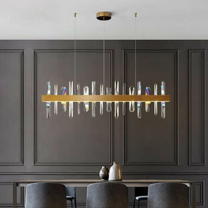 Viktor - Modern Crystal Chandelier Rectangle Gold