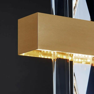 Viktor - Modern Crystal Chandelier Rectangle Gold