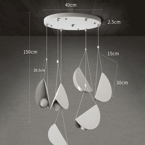 Glider - White glider pendant light chandelier | Bright & Plus.