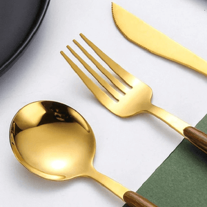 Wood Handle Cutlery Set | Bright & Plus.