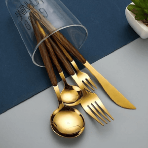 Wood Handle Cutlery Set | Bright & Plus.