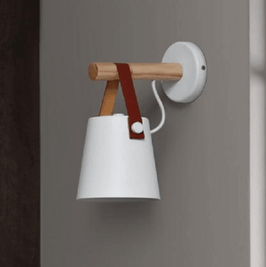 Wooden Lantern Nordic Hanging Wall Lamp | Bright & Plus.