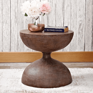 Zephyr - Modern Hourglass Accent Side Table | Bright & Plus.