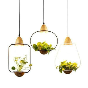 Zox - Modern Nordic Iron Pendant Planter Lamp | Bright & Plus.