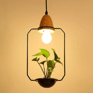 Zox - Modern Nordic Iron Pendant Planter Lamp | Bright & Plus.