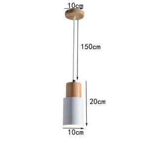 Nordic style Solid Wood LED Pendant Lamp