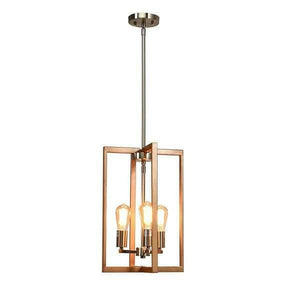 Lauren - Modern Industrial Hanging Pendant Lamp with Iron Square Lamp Shade | Bright & Plus.