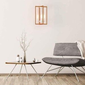 Lauren - Modern Industrial Hanging Pendant Lamp with Iron Square Lamp Shade | Bright & Plus.