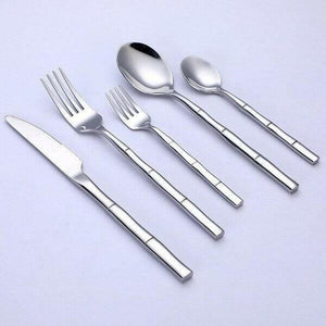 Aldomara Bamboo Gold/Silver Flatware | Bright & Plus.