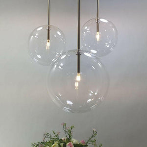 Alessio - Clear Globe Glass Pendant Lights