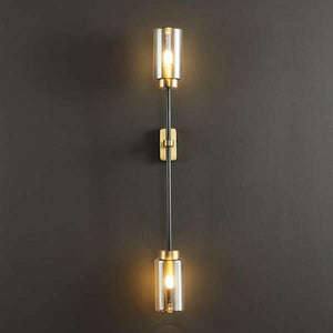 Althar - Gray Glass and Copper Wall Lamp