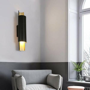 Ame - Metal And Glass Cylinder Wall Lamp