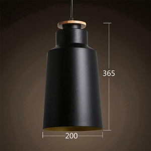 Andru - Contrast Metal & Wood Pendant Lights