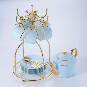 Arti - Luxury Gold Blue Bone China Tea/Coffee | Bright & Plus.