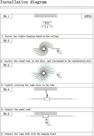 Arvid - Modern Flower Shaped Ceiling Lamp (28/42 heads)