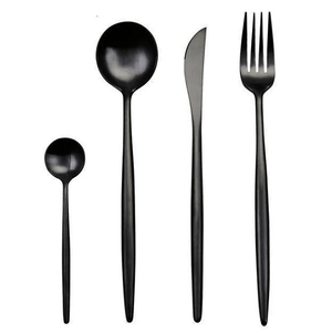 Arya Black Flatware | Bright & Plus.