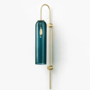 Ashley - Blue And White Glass Tube Wall Sconce Light | Bright & Plus.