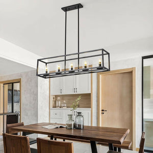 Aslan - 5-Light Linear Rectangular Pendant Light