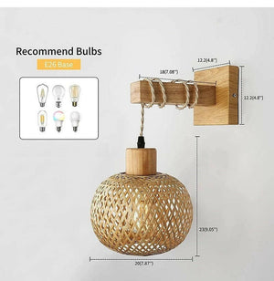 Balui - Bamboo Woven Wood Wall Lamp