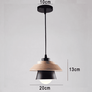 Belle - Modern Nordic Wood and Metal Pendant Light