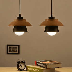 Belle - Modern Nordic Wood and Metal Pendant Light