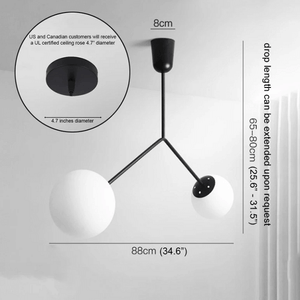 Ben - Minimalist 2 Head Branch Pendant Light | Bright & Plus.