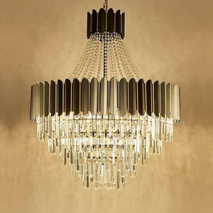 Carlo - Nordic Stainless Steel Circular Chandelier | Bright & Plus.