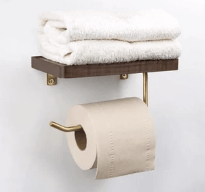 Bentlee - Modern Toilet Paper Roll Holder Shelf | Bright & Plus.