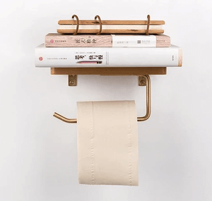 Bentlee - Modern Toilet Paper Roll Holder Shelf | Bright & Plus.