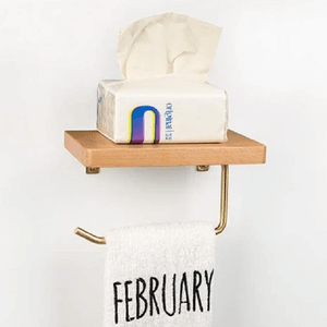 Bentlee - Modern Toilet Paper Roll Holder Shelf | Bright & Plus.