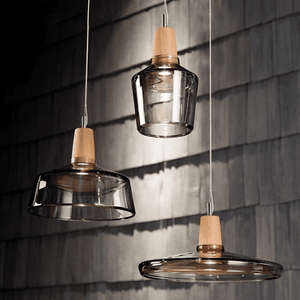 Bentte - Glass With Wooden Top Light | Bright & Plus.