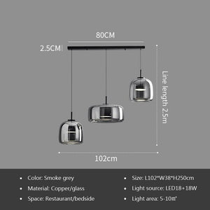 Berthold - Nordic Design Luxury Glass Pendant Light with LED Technology