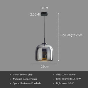 Berthold - Nordic Design Luxury Glass Pendant Light with LED Technology