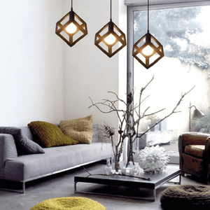 Caerus - Modern Nordic Geometric Cube Hanging Lamp | Bright & Plus.