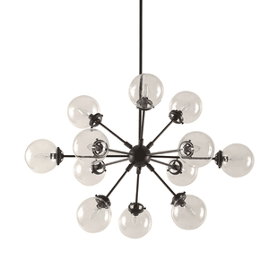 Carson - Modern Chandelier with 12 Large Glass Bulbs | Bright & Plus.