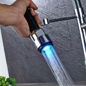 Carylon - LED Kitchen Spring Deck Mounted Faucet | Bright & Plus.