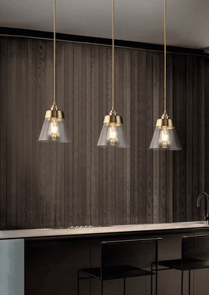 Cedrik Glass & Brass Pendant Lights