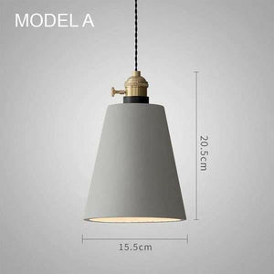 Concrete Vasa Minimalist Pendant Light | Bright & Plus.