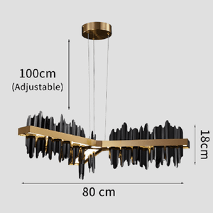 Copper Steel New Black Gold Luxury Chandelier | Bright & Plus.