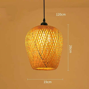 Creative Bamboo Woven Art Pendant Light