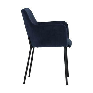 Desta - Navy Blue Dining Armchair | Bright & Plus.