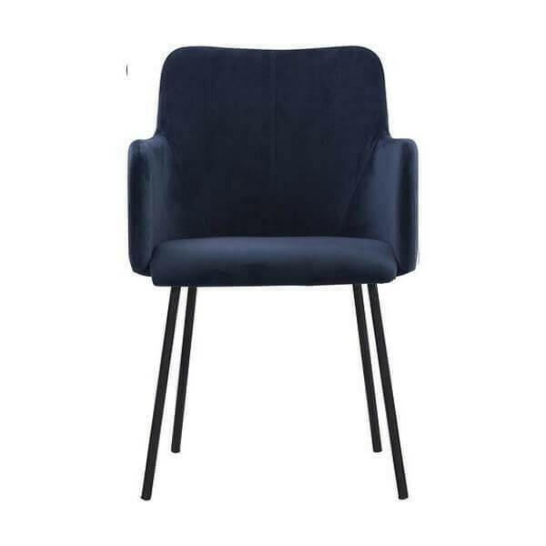 Desta - Navy Blue Dining Armchair | Bright & Plus.