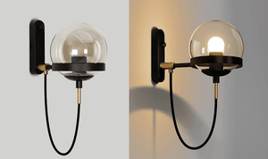 Dexter glass orb wall light | Bright & Plus.