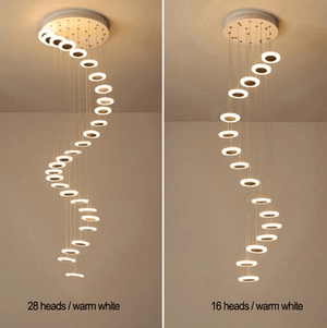 Dianna Wavedrop Staircase Chandelier | Bright & Plus.