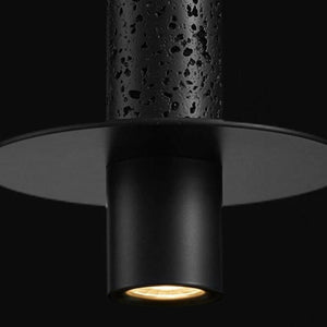 Diletta - Minimalist Italian Black Volcano Stone Pendant Lamp