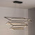 Drun - Brushed Aluminum Modern Simple Square Led Chandelier